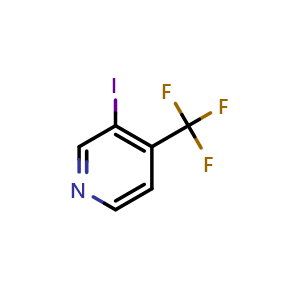 Chemical structure of 3-Iodo-4-(trifluoromethyl)pyridine , CAS 625115-02-8, AChemBlock AD242551