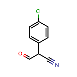 Chemical structure of 2-(4-chlorophenyl)-3-oxopropanenitrile , CAS 62538-21-0, AChemBlock AD242552