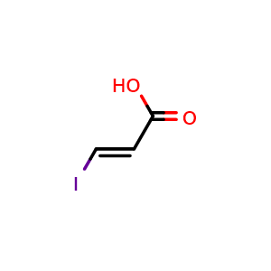 Chemical structure of (E)-3-Iodoacrylic acid , CAS 6372-02-7, AChemBlock AD242593