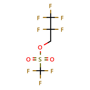Chemical structure of Methanesulfonic acid, 1,1,1-trifluoro-, 2,2,3,3,3-pentafluoropropyl ester , CAS 6401-00-9, AChemBlock AD242600