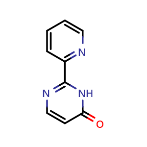 Chemical structure of 2-(Pyridin-2-yl)-3,4-dihydropyrimidin-4-one , CAS 64264-15-9, AChemBlock AD242605