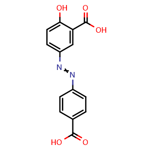 Chemical structure of 5-[2-(4-carboxyphenyl)diazen-1-yl]-2-hydroxybenzoic acid , CAS 64896-26-0, AChemBlock AD242620