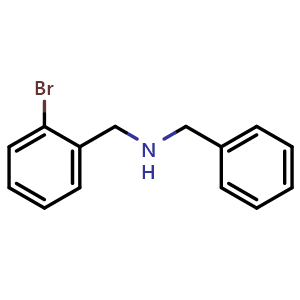 Chemical structure of benzyl[(2-bromophenyl)methyl]amine , CAS 65185-56-0, AChemBlock AD242628