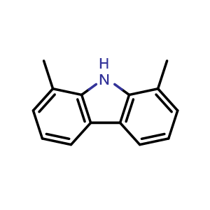 Chemical structure of 1,8-dimethyl-9H-carbazole , CAS 6558-83-4, AChemBlock AD242630