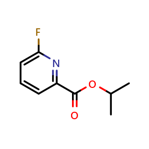 Chemical structure of Propan-2-yl 6-fluoropyridine-2-carboxylate , CAS 656239-36-0, AChemBlock AD242631