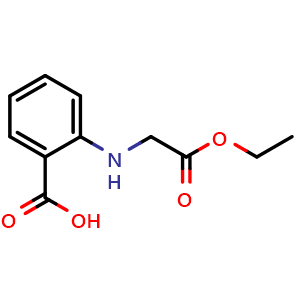Chemical structure of 2-[(2-Ethoxy-2-oxoethyl)amino]benzoic acid , CAS 65992-17-8, AChemBlock AD242637