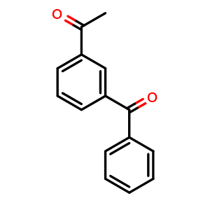 Chemical structure of 1-(3-benzoylphenyl)ethan-1-one , CAS 66067-44-5, AChemBlock AD242638