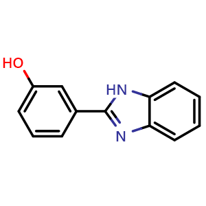 Chemical structure of 3-(1H-benzimidazol-2-yl)phenol , CAS 6616-44-0, AChemBlock AD242639
