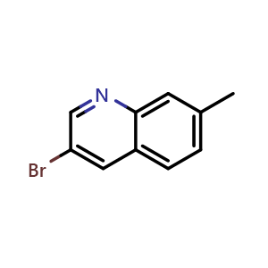 Chemical structure of 3-Bromo-7-methylquinoline , CAS 66438-79-7, AChemBlock AD242647