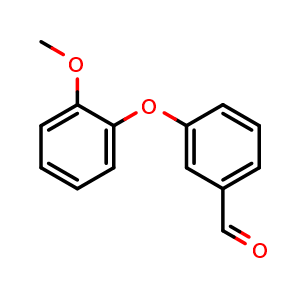 Chemical structure of 3-(2-methoxyphenoxy)benzaldehyde , CAS 66855-92-3, AChemBlock AD242653