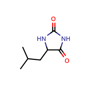 Chemical structure of 5-Isobutylimidazolidine-2,4-dione , CAS 67337-73-9, AChemBlock AD242662