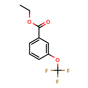 Chemical structure of Ethyl 3-(trifluoromethoxy)benzoate , CAS 677713-01-8, AChemBlock AD242675