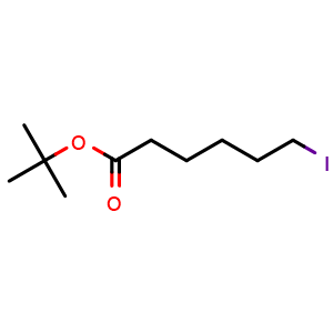 Chemical structure of tert-Butyl 6-iodohexanoate , CAS 67899-04-1, AChemBlock AD242682