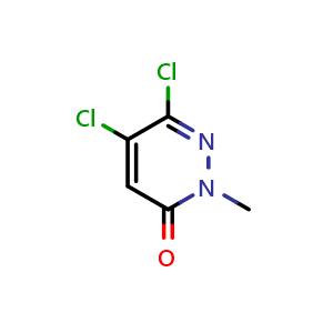 Chemical structure of 5,6-Dichloro-2-methylpyridazin-3(2H)-one , CAS 6794-35-0, AChemBlock AD242684