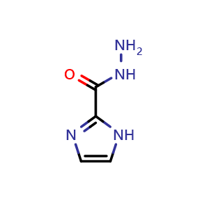 Chemical structure of 1H-imidazole-2-carbohydrazide , CAS 68251-67-2, AChemBlock AD242689