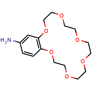 Chemical structure of 4'-Aminobenzo-18-crown-6 , CAS 68941-06-0, AChemBlock AD242697