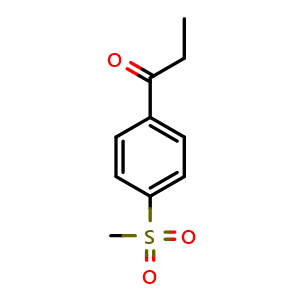 Chemical structure of 1-(4-methylsulfonylphenyl)propan-1-one , CAS 69566-95-6, AChemBlock AD242709