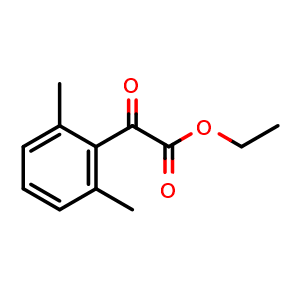 Chemical structure of Ethyl 2-(2,6-dimethylphenyl)-2-oxoacetate , CAS 698392-47-1, AChemBlock AD242722