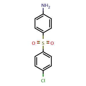 Chemical structure of 4-(4-chlorobenzenesulfonyl)aniline , CAS 7146-68-1, AChemBlock AD242765