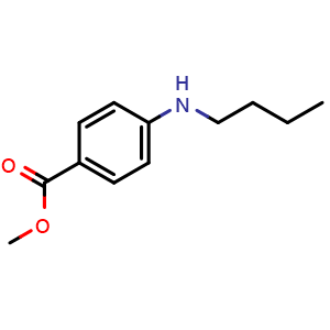 Chemical structure of methyl 4-(butylamino)benzoate , CAS 71839-12-8, AChemBlock AD242768