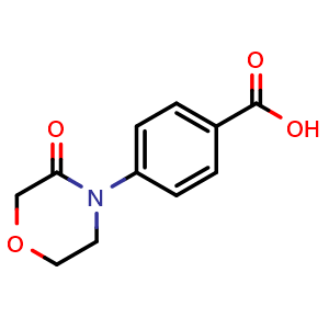 Chemical structure of 4-(3-oxomorpholin-4-yl)benzoic acid , CAS 720720-60-5, AChemBlock AD242771