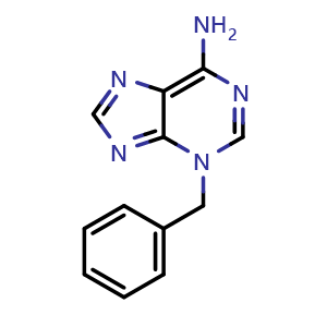 Chemical structure of 3-Benzyl-3H-purin-6-amine , CAS 7280-81-1, AChemBlock AD242779