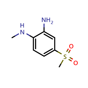 Chemical structure of 4-methanesulfonyl-N1-methylbenzene-1,2-diamine , CAS 73097-51-5, AChemBlock AD242784