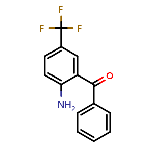 Chemical structure of 2-benzoyl-4-(trifluoromethyl)aniline , CAS 732-34-3, AChemBlock AD242785