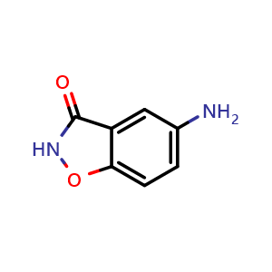 Chemical structure of 5-amino-1,2-benzoxazol-3-one , CAS 73498-28-9, AChemBlock AD242787