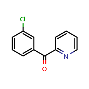 Chemical structure of 2-[(3-chlorophenyl)carbonyl]pyridine , CAS 73742-07-1, AChemBlock AD242796
