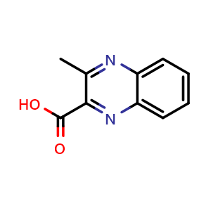 Chemical structure of 3-methylquinoxaline-2-carboxylic acid , CAS 74003-63-7, AChemBlock AD242802