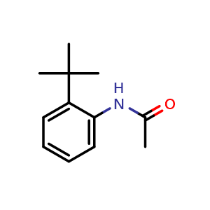 Chemical structure of N-[2-(2-methylprop-2-yl)phenyl]acetamide , CAS 7402-70-2, AChemBlock AD242804