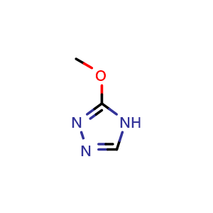 Chemical structure of 3-methoxy-4H-1,2,4-triazole , CAS 7411-17-8, AChemBlock AD242806