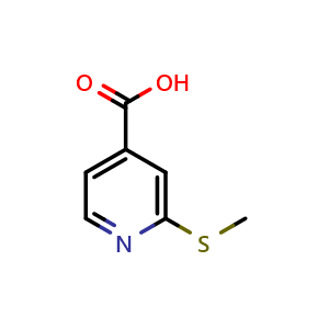 Chemical structure of 2-(Methylthio)isonicotinic acid , CAS 74470-24-9, AChemBlock AD242814