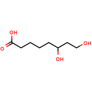Chemical structure of 6,8-dihydroxyoctanoic acid , CAS 74903-53-0, AChemBlock AD242820