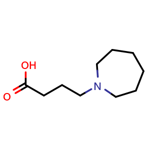 Chemical structure of 4-(azepan-1-yl)butanoic acid , CAS 753391-71-8, AChemBlock AD242825