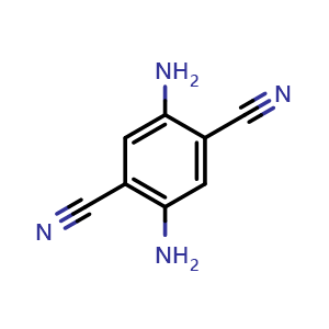 Chemical structure of 2,5-Diaminoterephthalonitrile , CAS 75636-88-3, AChemBlock AD242836