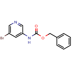 Chemical structure of Benzyl 5-bromopyridin-3-ylcarbamate , CAS 762298-10-2, AChemBlock AD242847