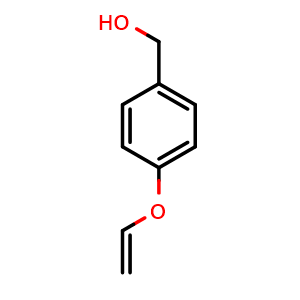 Chemical structure of [4-(Ethenyloxy)phenyl]methanol , CAS 77089-07-7, AChemBlock AD242863