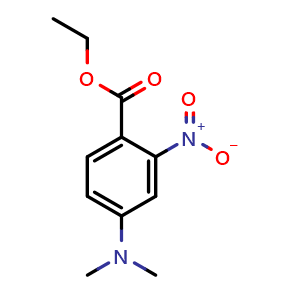 Chemical structure of Ethyl 4-(dimethylamino)-2-nitrobenzoate , CAS 773136-77-9, AChemBlock AD242869