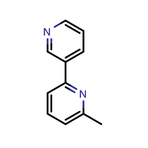 Chemical structure of 6-methyl-2,3'-bipyridine , CAS 78210-78-3, AChemBlock AD242891