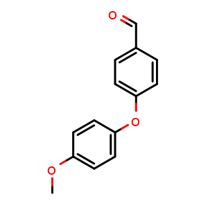Chemical structure of 4-(4-Methoxyphenoxy)benzaldehyde , CAS 78725-47-0, AChemBlock AD242902