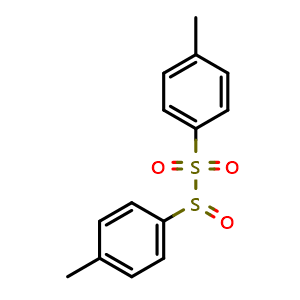 Chemical structure of 1-Methyl-4-[[(4-methylphenyl)sulfinyl]sulfonyl]benzene , CAS 788-86-3, AChemBlock AD242906