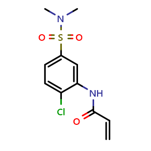 Chemical structure of N-[2-Chloro-5-[(dimethylamino)sulfonyl]phenyl]-2-propenamide , CAS 793719-01-4, AChemBlock AD242913