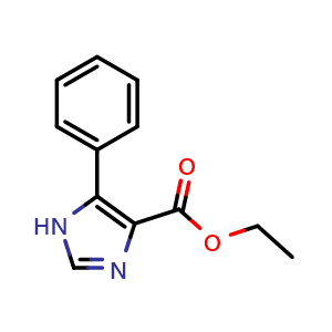 Chemical structure of ethyl 5-phenyl-1H-imidazole-4-carboxylate , CAS 80304-39-8, AChemBlock AD242924