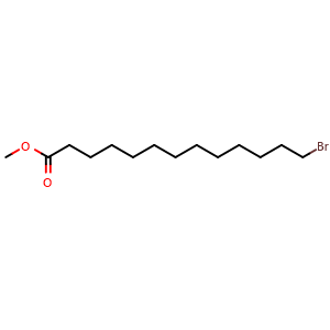 Chemical structure of methyl 13-bromotridecanoate , CAS 80982-86-1, AChemBlock AD242928