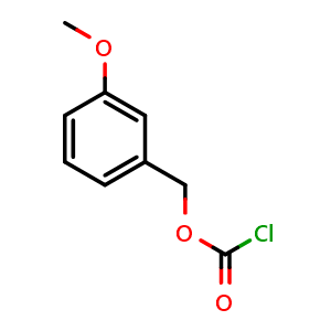Chemical structure of (3-methoxyphenyl)methyl carbonochloridate , CAS 81228-89-9, AChemBlock AD242929