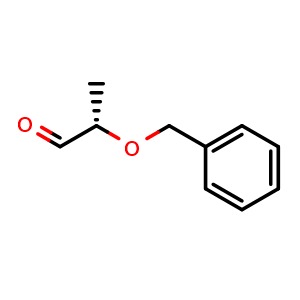 Chemical structure of (2S)-2-(benzyloxy)propanal , CAS 81445-44-5, AChemBlock AD242933