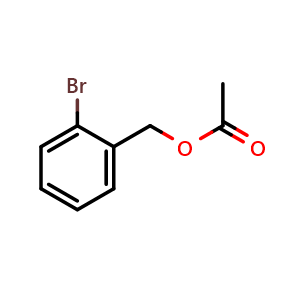 Chemical structure of 2-Bromobenzyl acetate , CAS 82466-12-4, AChemBlock AD242944