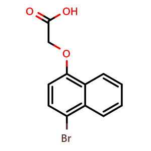 Chemical structure of 2-[(4-bromonaphthalen-1-yl)oxy]acetic acid , CAS 82746-69-8, AChemBlock AD242949